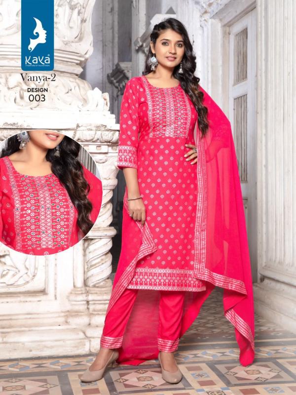 Kaya Vanya Vol 2 Rayon Designer Embroidery Readymade Suit